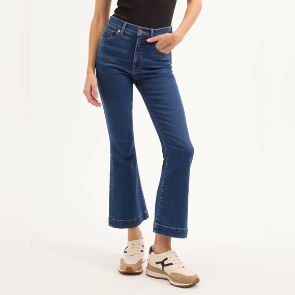 Veronica Beard Carson Kick-Flare Jean Italian Denim High-Rise Bright Blue 28 - Picture 1 of 10